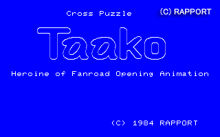 クロスパズル TAAKOちゃん 「クレイジー・クレイジー！」-fm-1